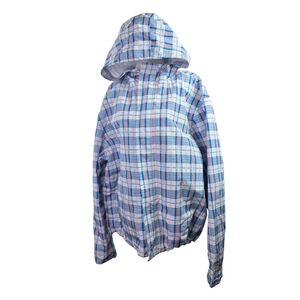 Hint lab SPADINA nylon plaid  waterproof light weight Jacket hoodie unisex fit